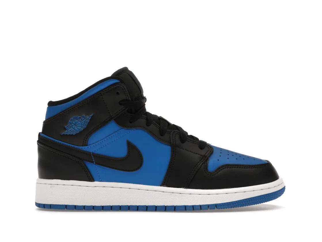 Детские кроссовки с высоким верхом Jordan 1 Mid Jordan, Black/Royal Blue/Black/White