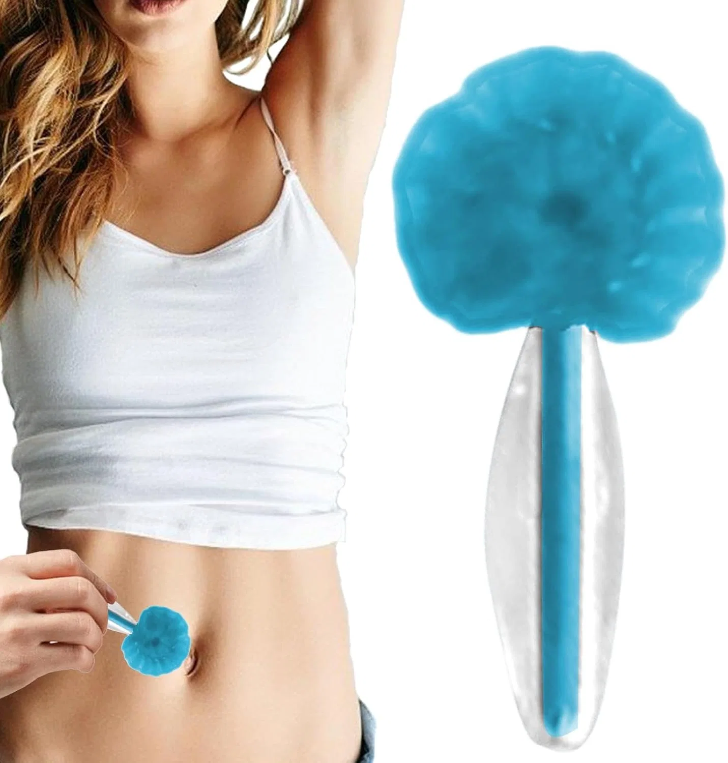 Щетка для чистки пупка, Generisch, Light Blue