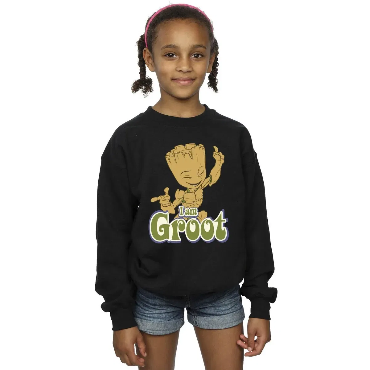 Свитшот с принтом Groot dancing Guardians Of The Galaxy, Black