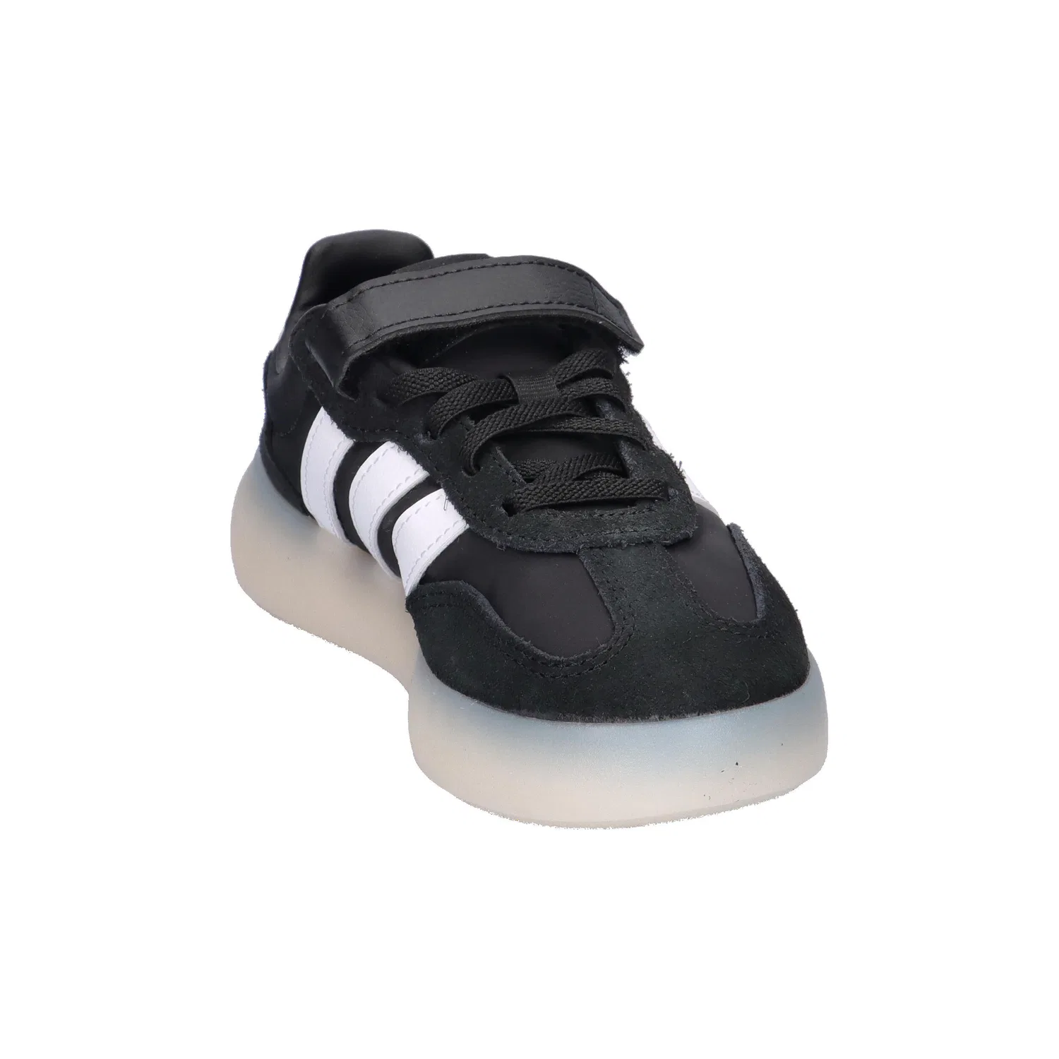 Детские кроссовки из текстиля и кожи Barreda Decode Adidas, Schwarz Weiss — фото 2