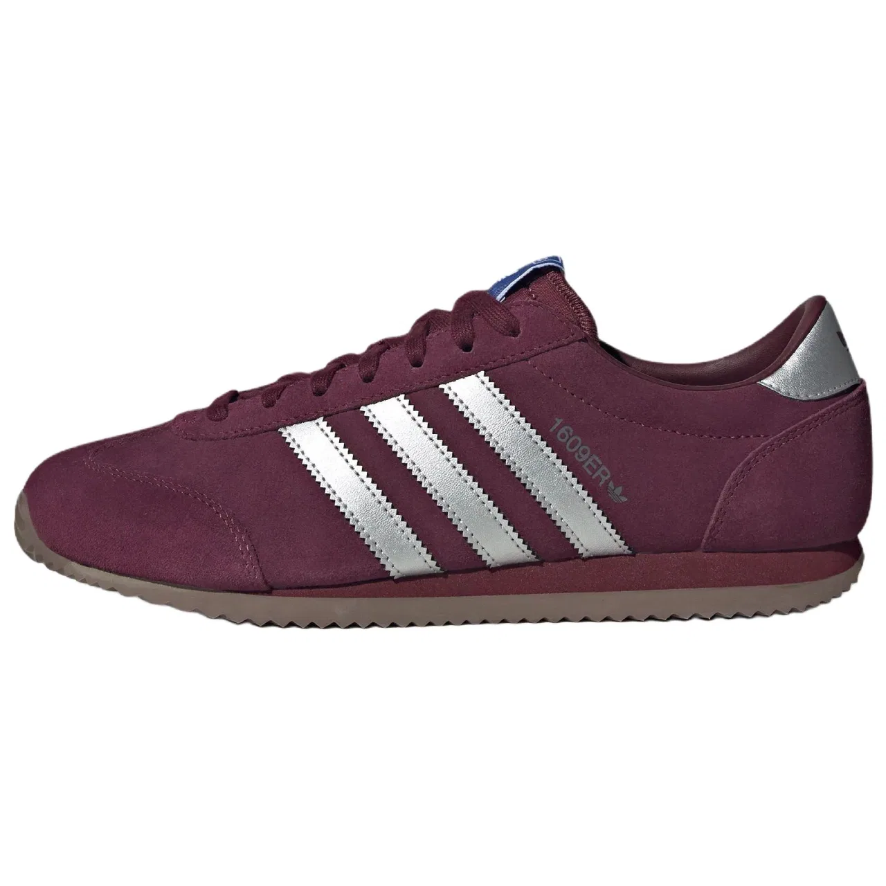 Детские кроссовки с верхом из кожи и синтетики Adidas Originals, Dark Reddish Purple/Dark Silver Metal/Bird Feather Blue