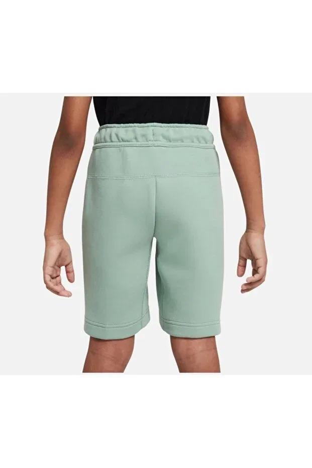 Детские спортивные шорты для девочек с принтом Sportswear Tech Fleece Co Nike, Green — фото 3