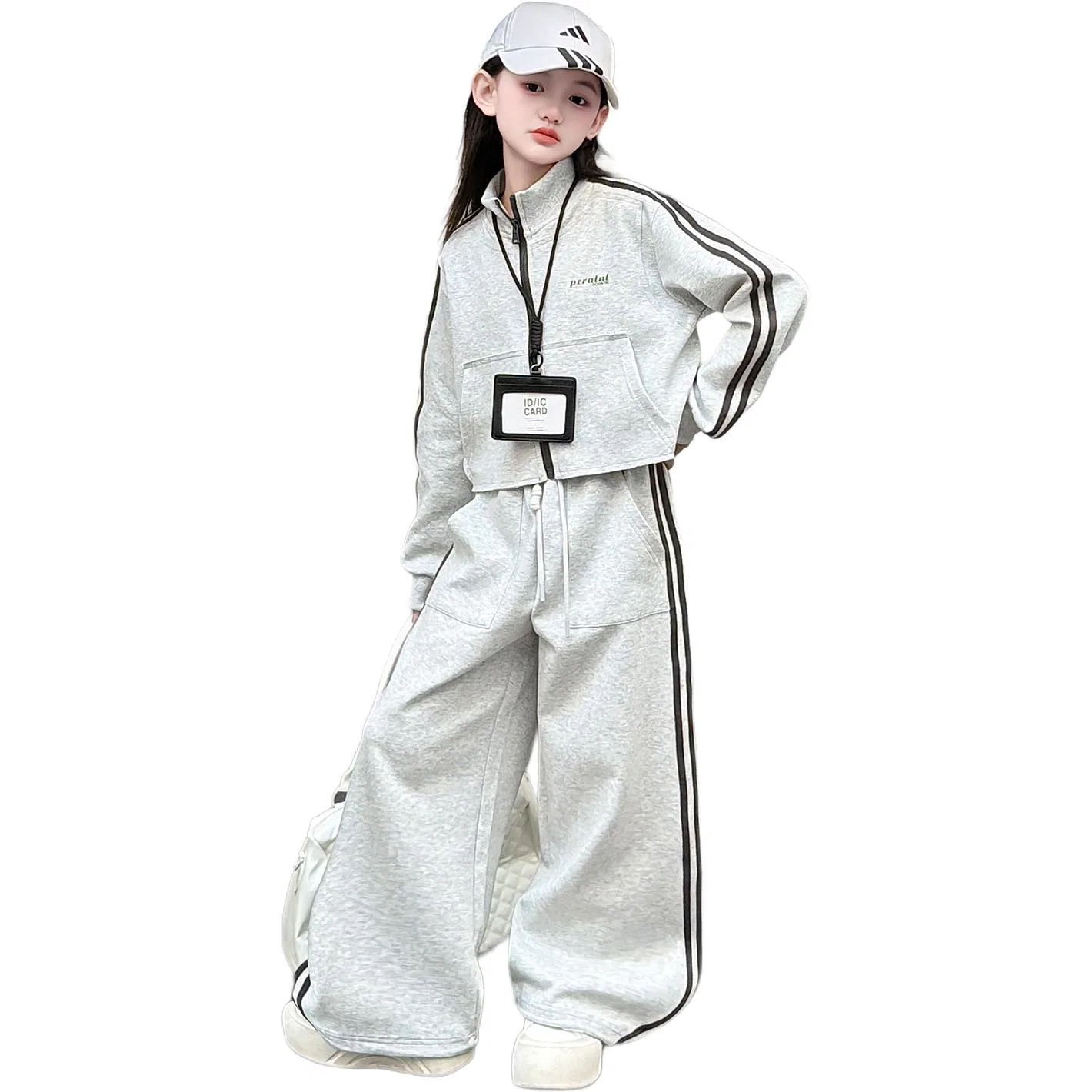 Детский спортивный костюм в ретро-стиле MADALLO, Heather Gray