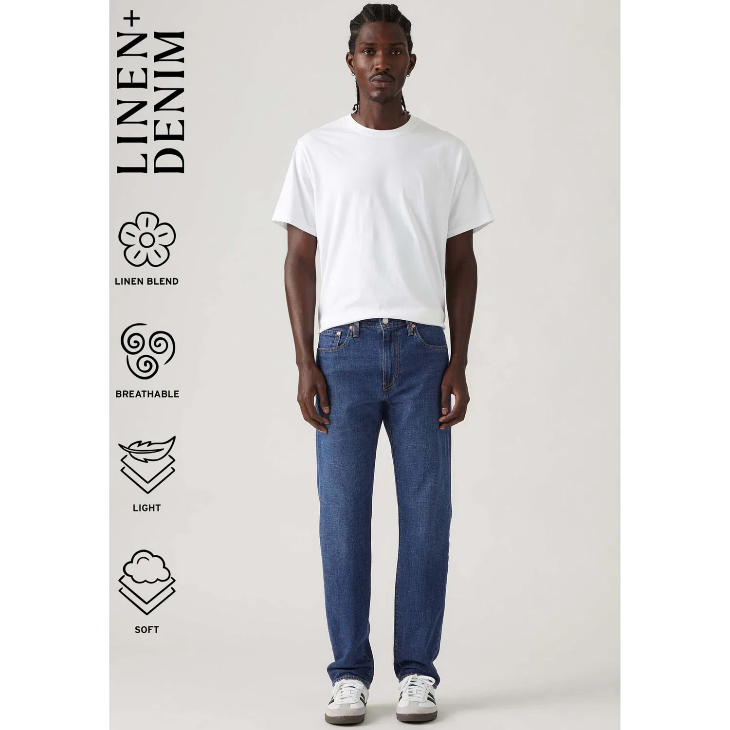 Мужские джинсы slim-fit с эластичным хлопком Levi's, Part The Sea Ltwt — фото 3