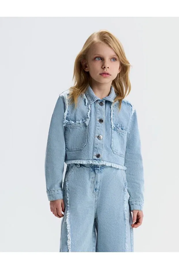 Джинсовая куртка для девочек 26ynk31706 Nk Kids