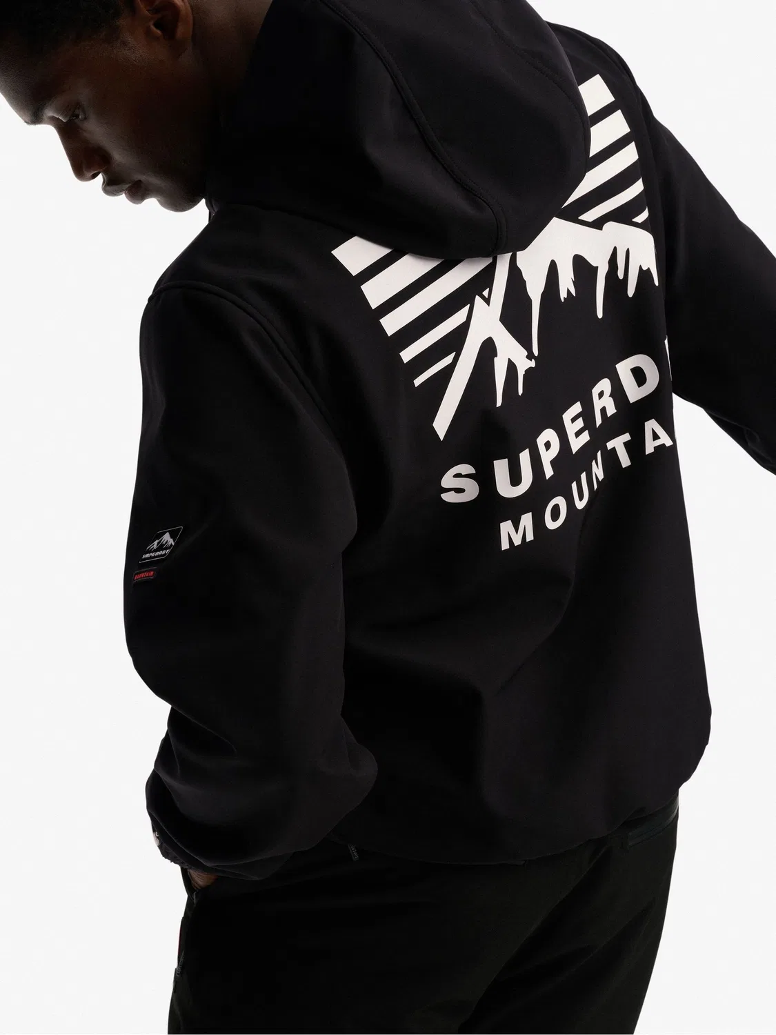 Толстовка с капюшоном Freestyle Softshell Ski Superdry, черный