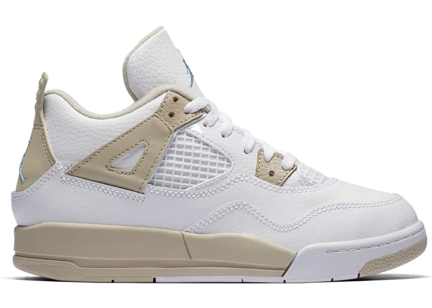 Детские кроссовки Lifestyle с расцветкой Jordan 4 Retro Jordan, White/Boarder Blue-Light Sand
