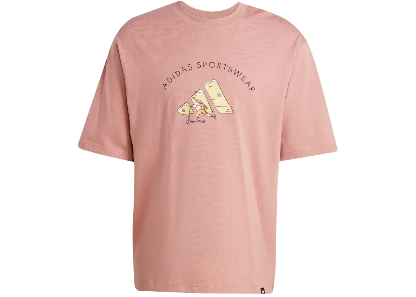 Мужская футболка с принтом Adidas Codes Doodle Scooter Graphic Tee, Warm Clay