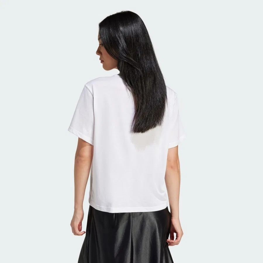 Футболка с широким кроем Adicolor Trefoil Boxy Tee adidas, Белый — фото 2