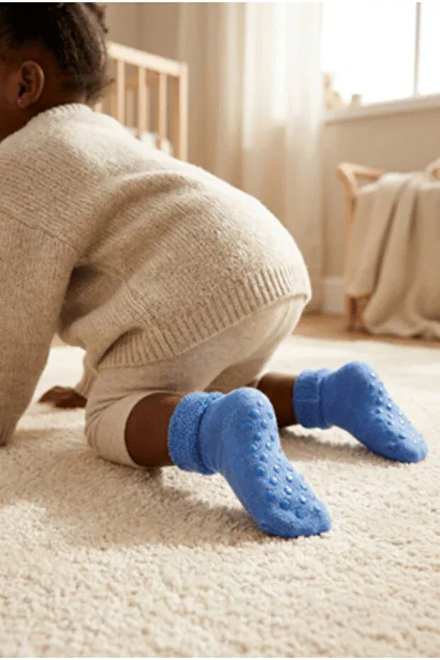 Детские махровые носочки для новорожденных Bony Socks, Blue