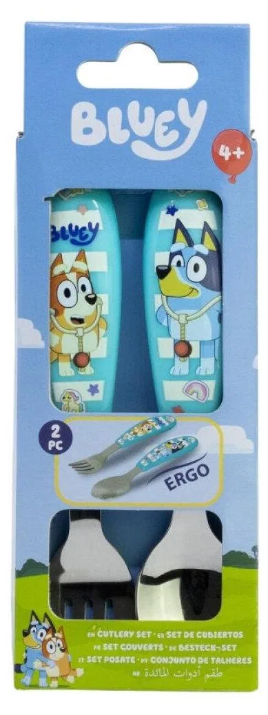 Детский набор столовых приборов Bluey Yummy Metall-Ergo-Besteckset, 2 предмета, Blueys — фото 3
