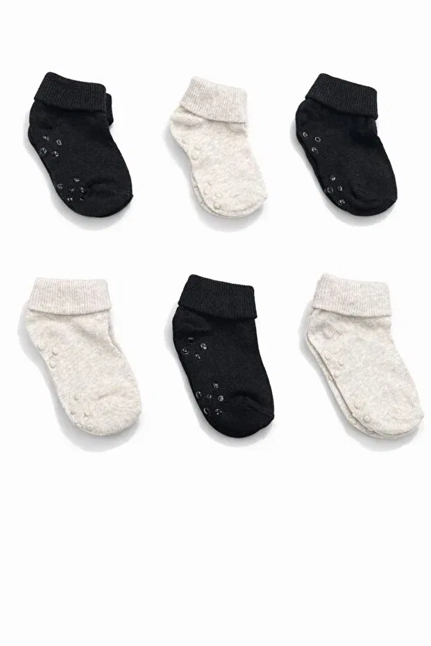 Детские носки для девочек с принтом Basics For My Baby, Black Ecru