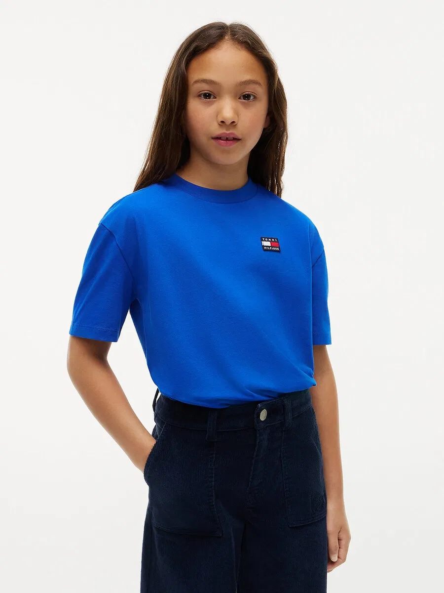 Футболка TOMMY HILFIGER 'Essential' синего цвета — фото 2