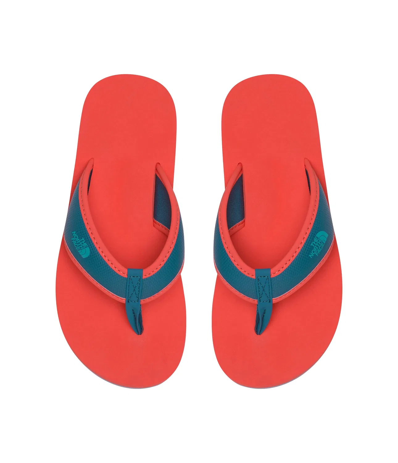 Детские вьетнамки для мальчиков Y Base Camp Flip-flop The North Face, Retro Orange Blue Coral — фото 2