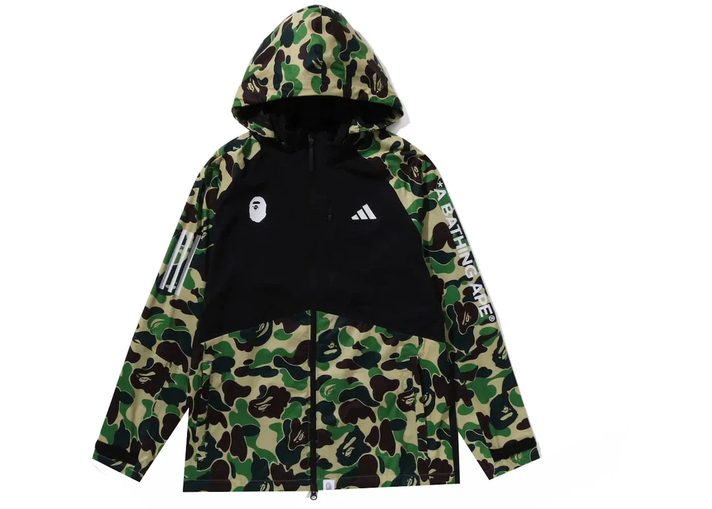 Детская куртка с принтом BAPE x Adidas Golf ABC Camo Jacket (US Sizing), Black — фото 2