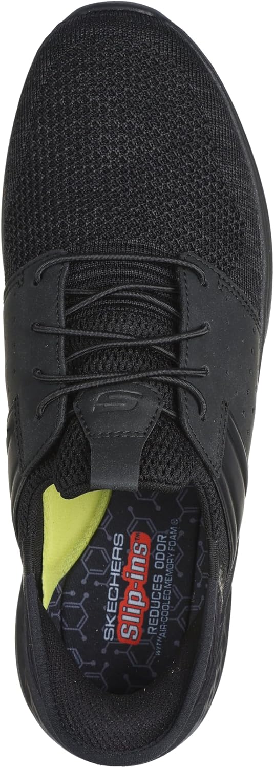 Мужские мокасины Skechers Slade Ocon без шнурков, черный — фото 3