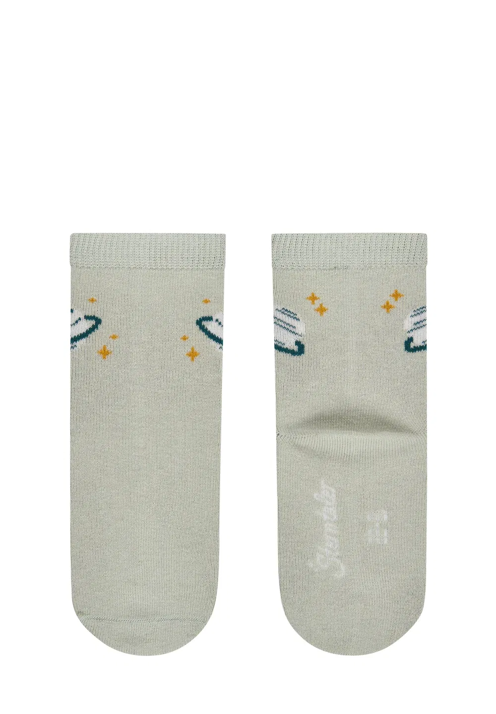 Socken 3er Pack Ringel, Planet und Astronaut mit Elastischem Bündchen - носки Sterntaler, Pudergrün — фото 2