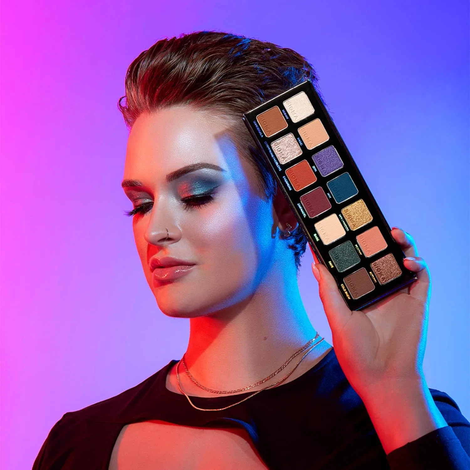 Тени для век Sigma x Angela Bright Eyeshadow Palette, 153 г Sigma Beauty — фото 3