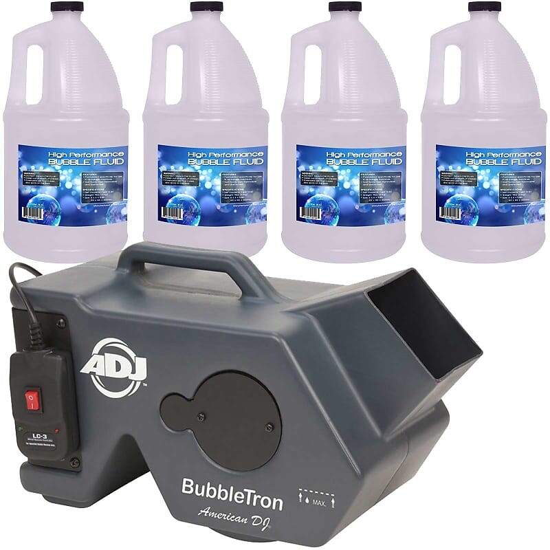 

Американский диджей BubbleTron Bubble Machine + 4 галлона пузырьковой жидкости American DJ American DJ BubbleTron Bubble Machine + 4 Bubble Fluid Gallon