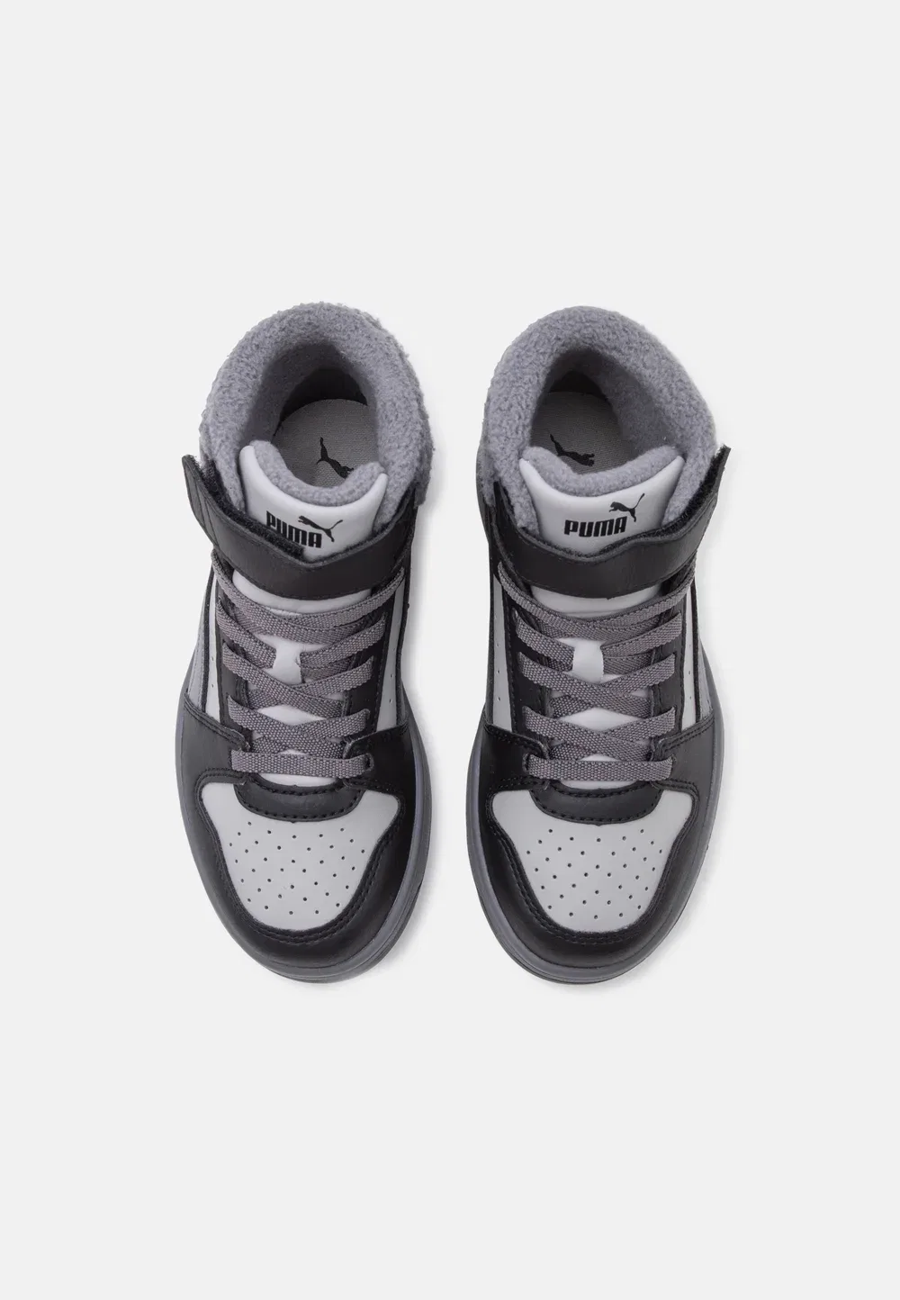 Rebound slam mid cozy unisex - высокие кроссовки Puma, Gray Echo/Slate Sky/Black — фото 4