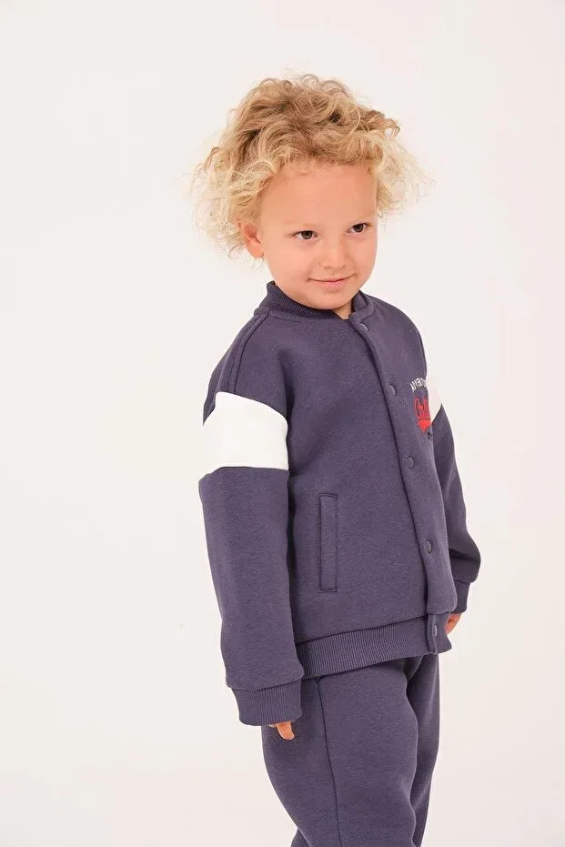 Детская куртка с принтом Unisex Children's Printed College Jacket Zeyland, Indigo — фото 4