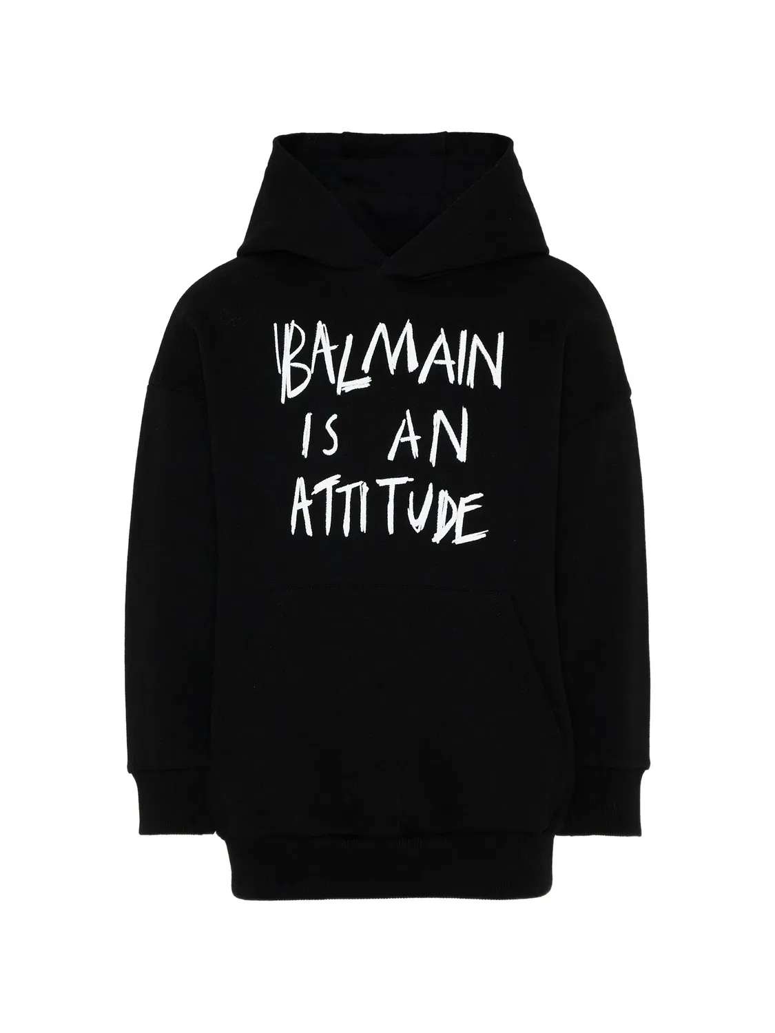 Толстовка с капюшоном черная Balmain, черный