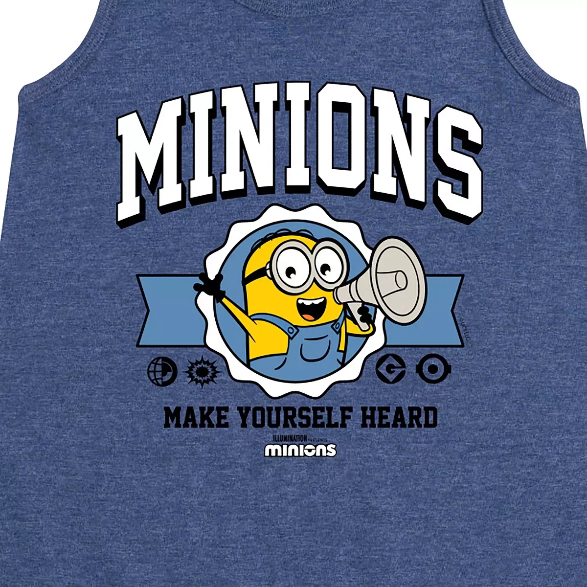 Детское платье-трапеция без рукавов Despicable Me Minions Make Yourself Heard, Heather Navy — фото 2