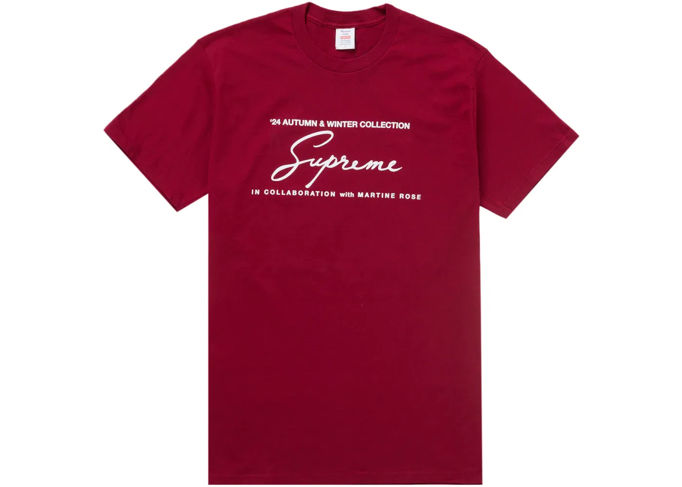 Мужская футболка с принтом Supreme Martine Rose Tee, Cardinal