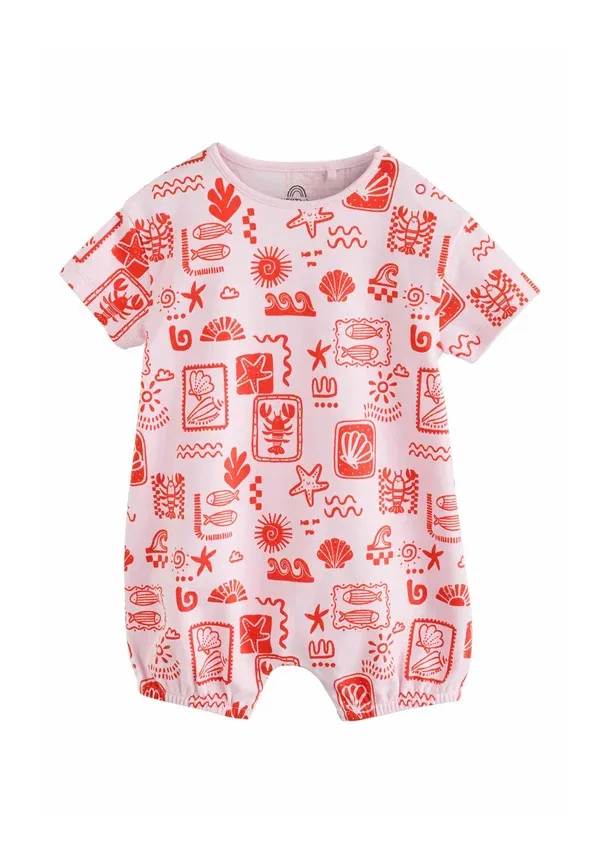 Боди-комплект из 3 штук, хлопок, Regular fit, Next, Pink and Red Lobster Printed, красный/розовый — фото 4