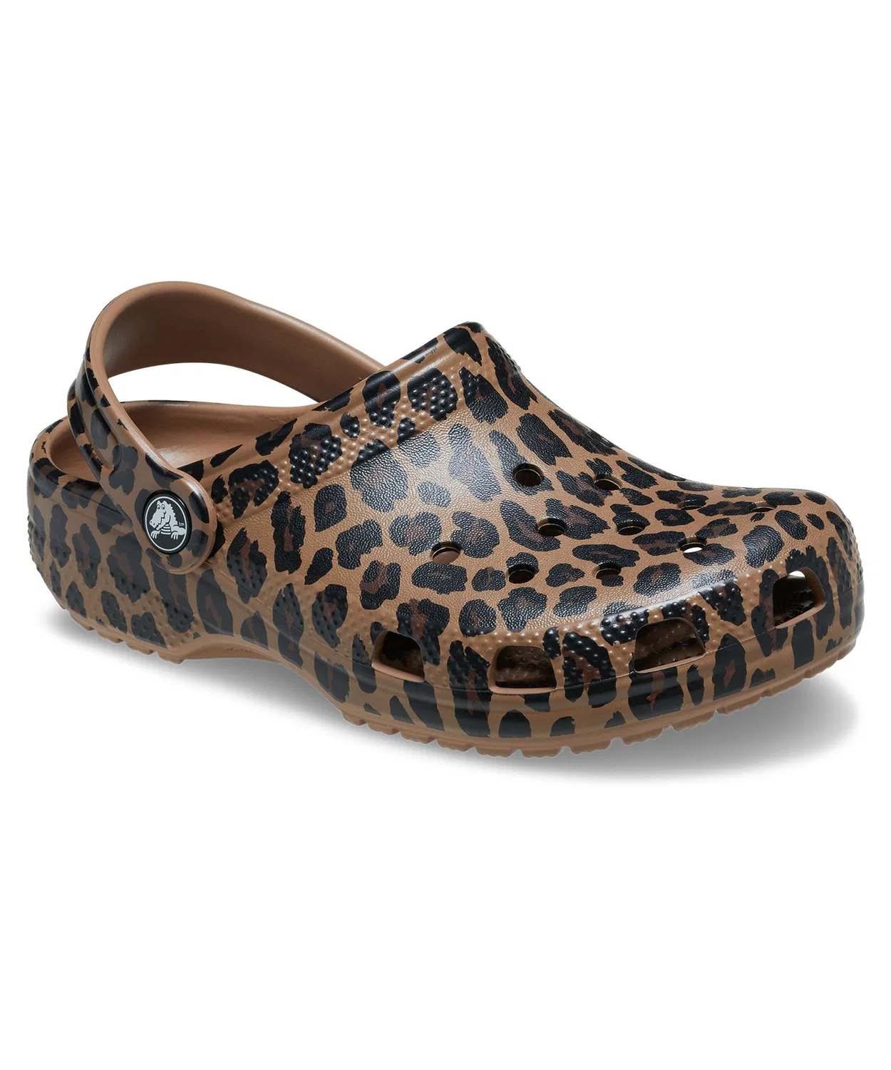 Детские сабо с леопардовым принтом Crocs Classic Animal Clog K, Leopard — фото 4