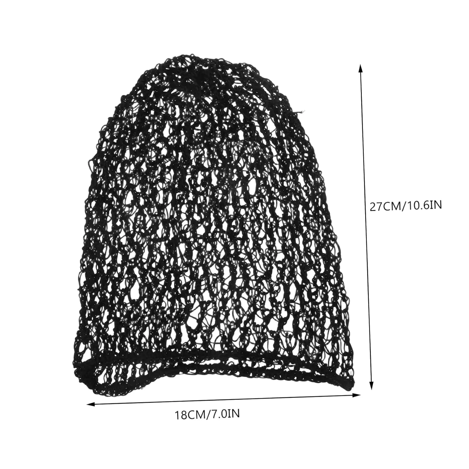 Шапочка для душа Viscose Handgehäkelt Dehnbar Atmungsaktiv Einheitsgröße, Schwarz Beaupretty — фото 2