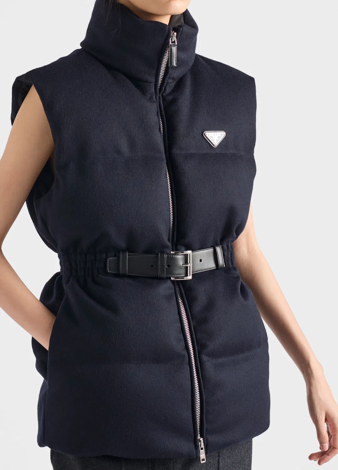 Пуховик-жилет Prada, blue — фото 4