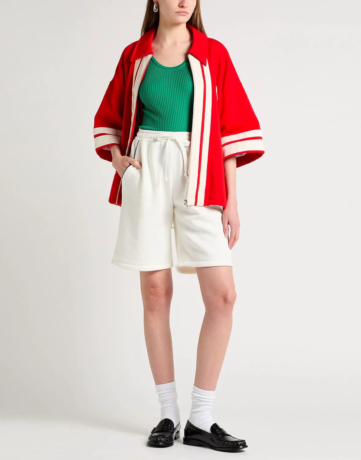 Женские спортивные шорты с вышивкой Athletic Shorts Gucci, белый — фото 4