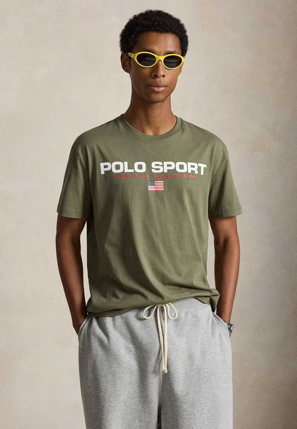 Классическая спортивная футболка-поло с принтом Polo Ralph Lauren, Cruise Olive