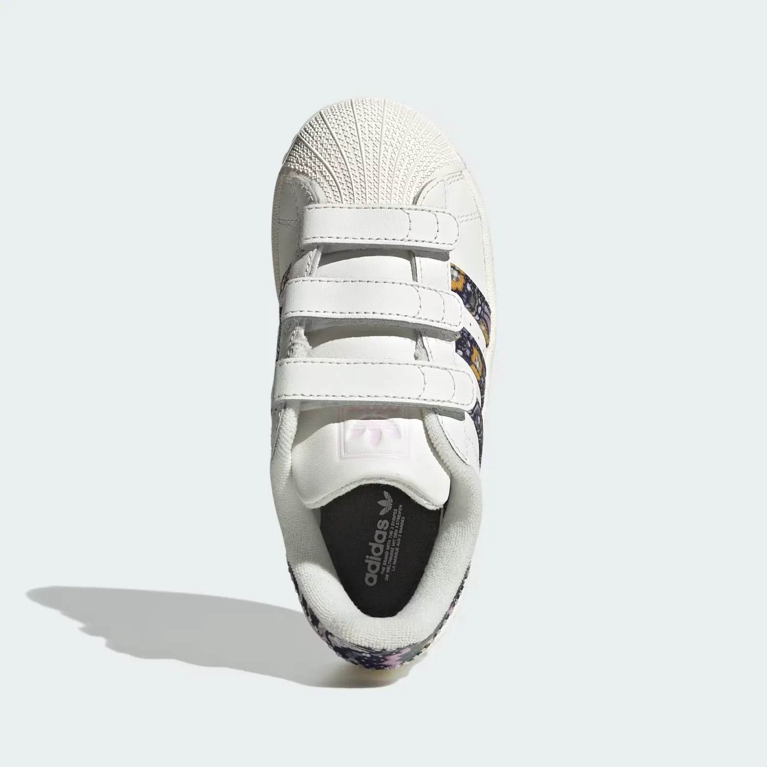 Детские кроссовки на липучках Liberty London adidas Superstar II Comfort Closure Adidas Originals, белый/орхидея/каучук — фото 3