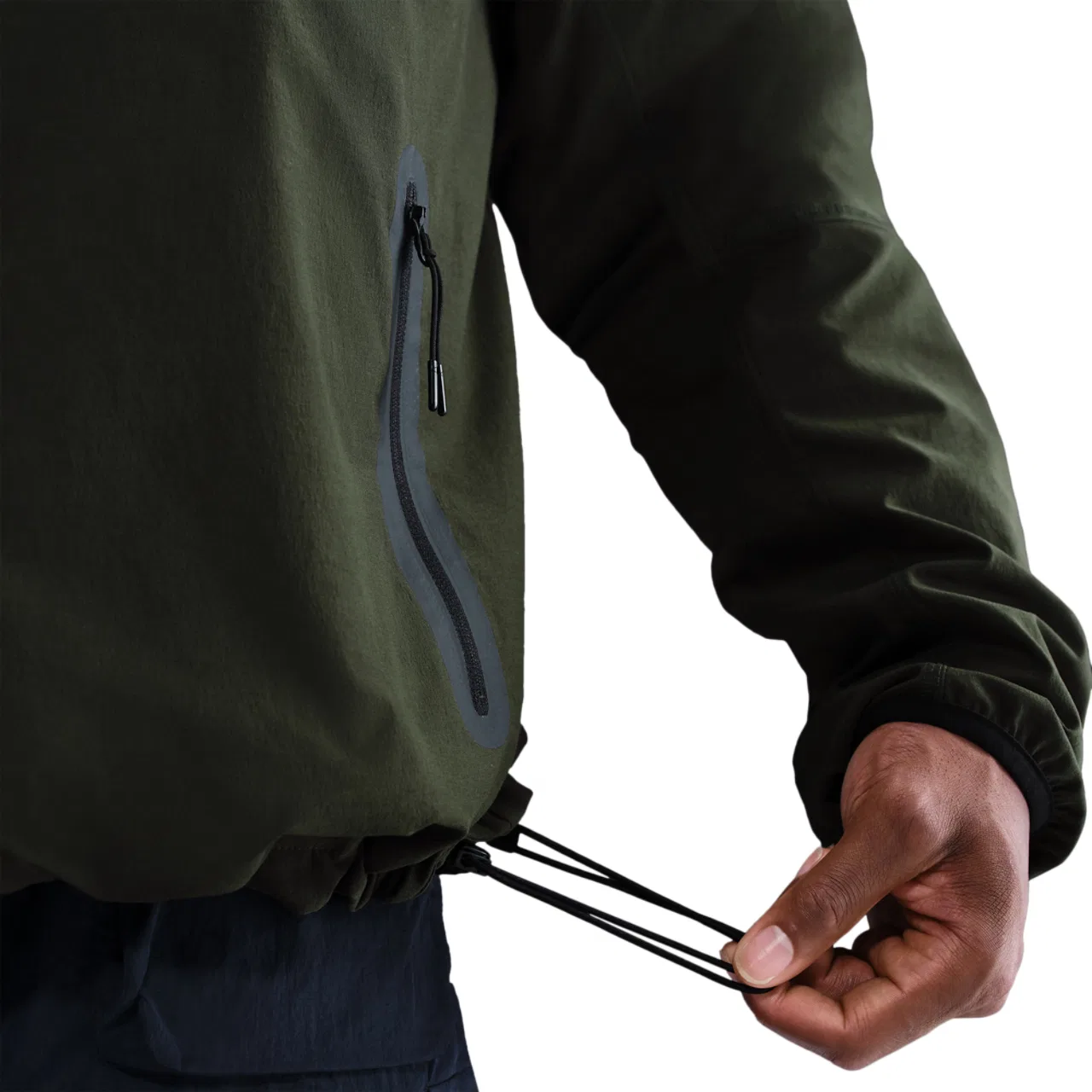 Мужская куртка Tech Woven WR Full-Zip Nike, цвет Sequoia/Black — фото 3