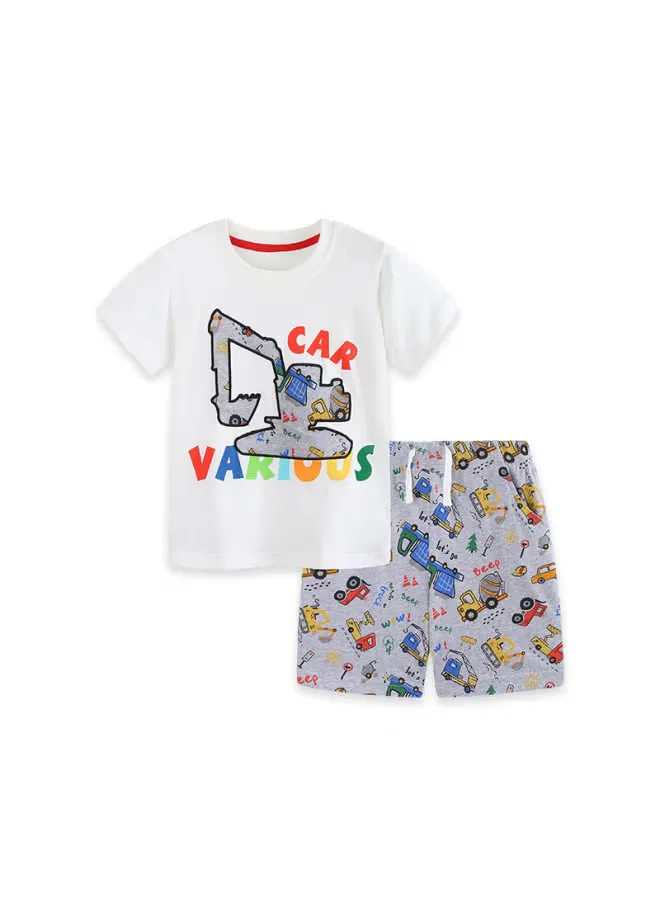 Комплект шорт с принтом экскаватора Aosta Betty Store