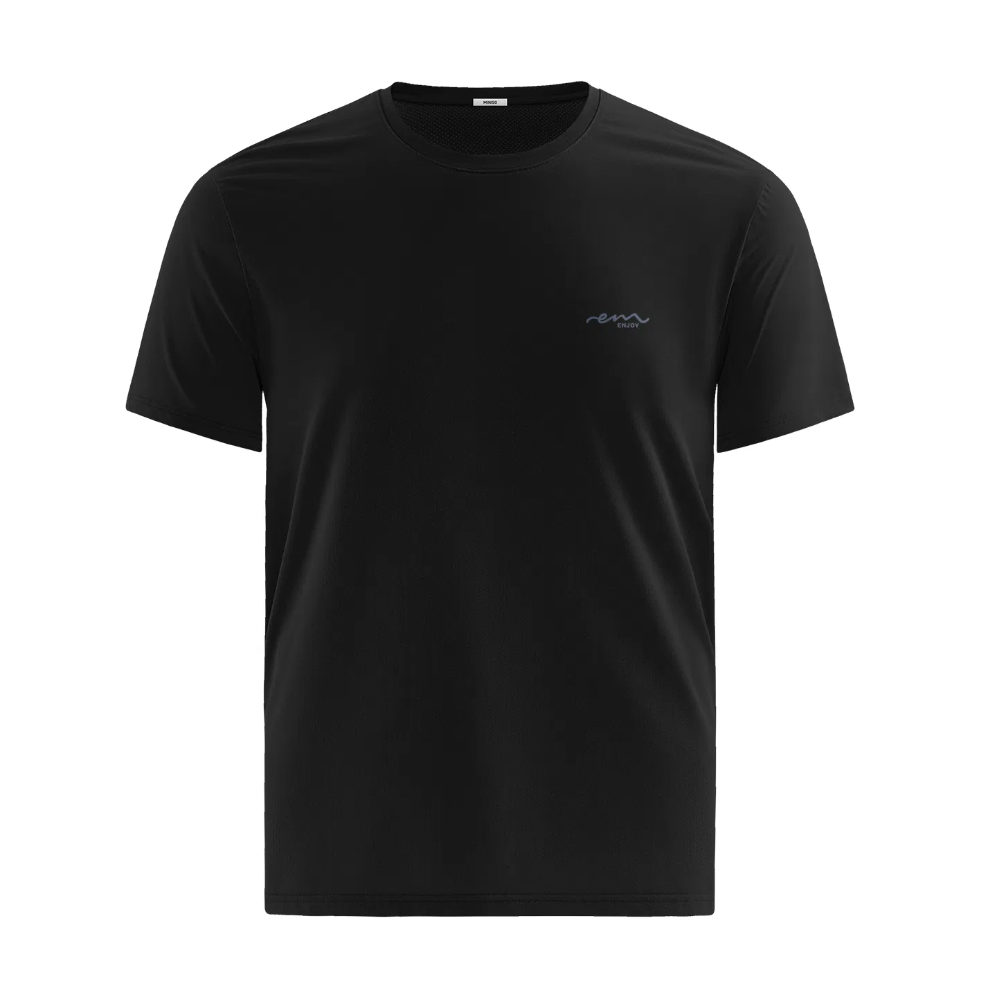 Детская футболка с принтом MINISO, Cool Ice Silk Quick Dry White Ink Blue Flowing Chest Logo — фото 3