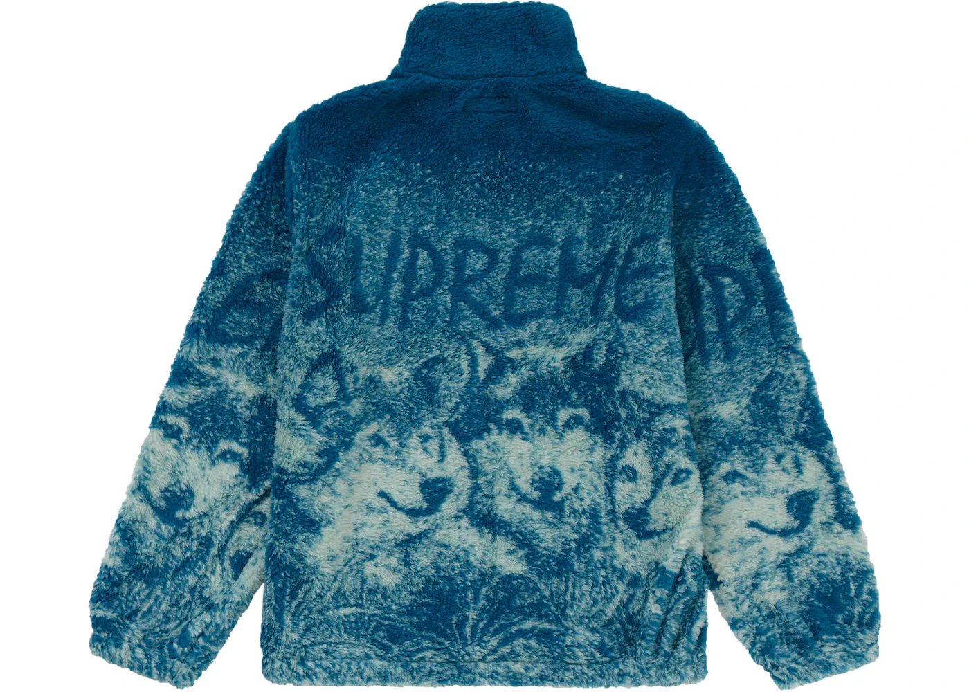 Мужская куртка-флис с принтом Wolf Supreme, Dark Teal — фото 2