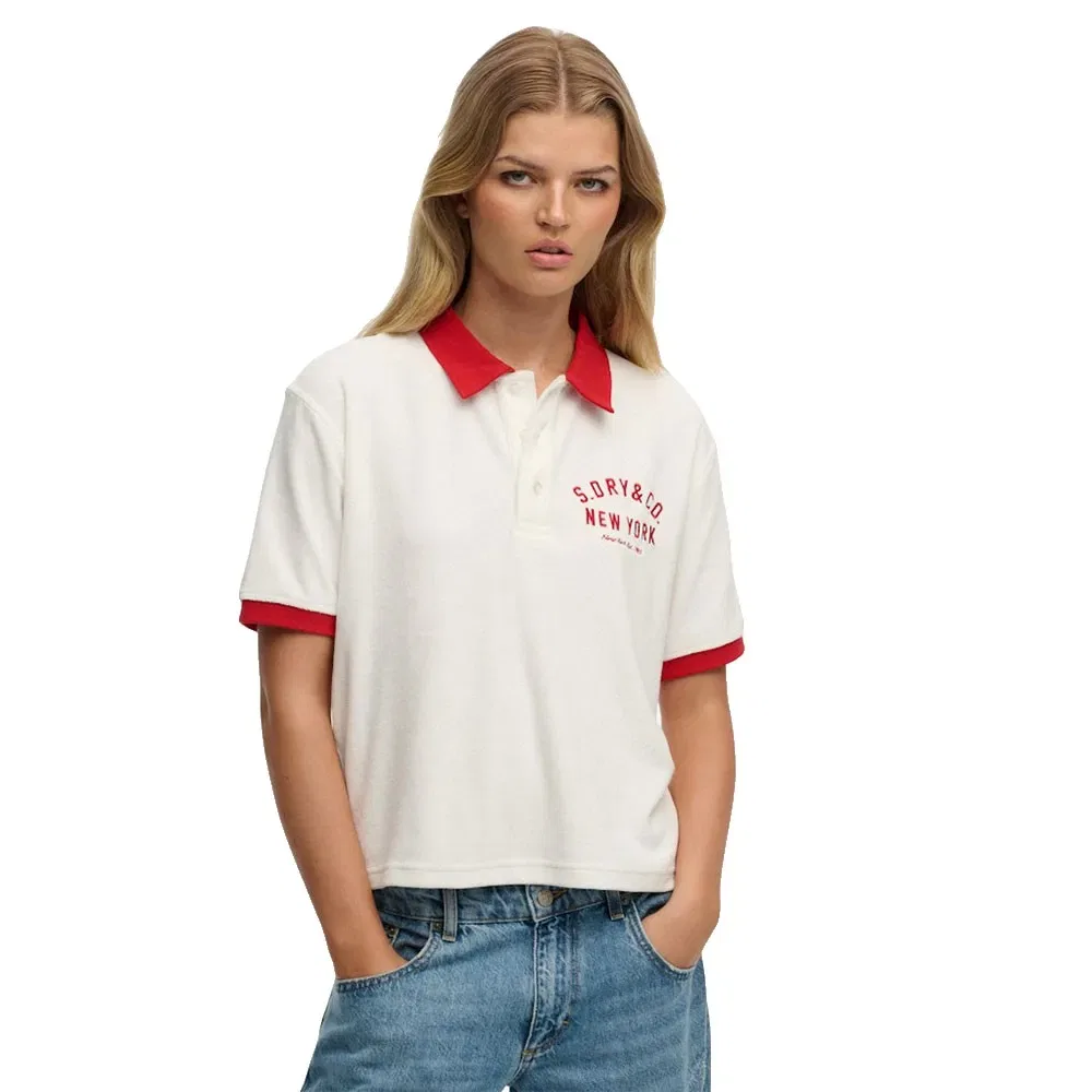 Поло с коротким рукавом Heritage Terry Superdry, бежевый