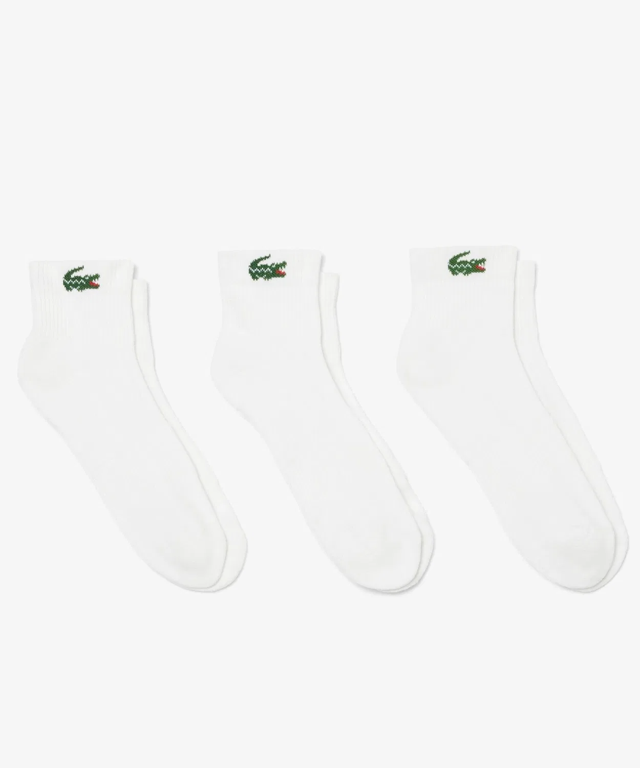 Детский комплект носков с принтом логотипа, 3 пары LACOSTE, Белый
