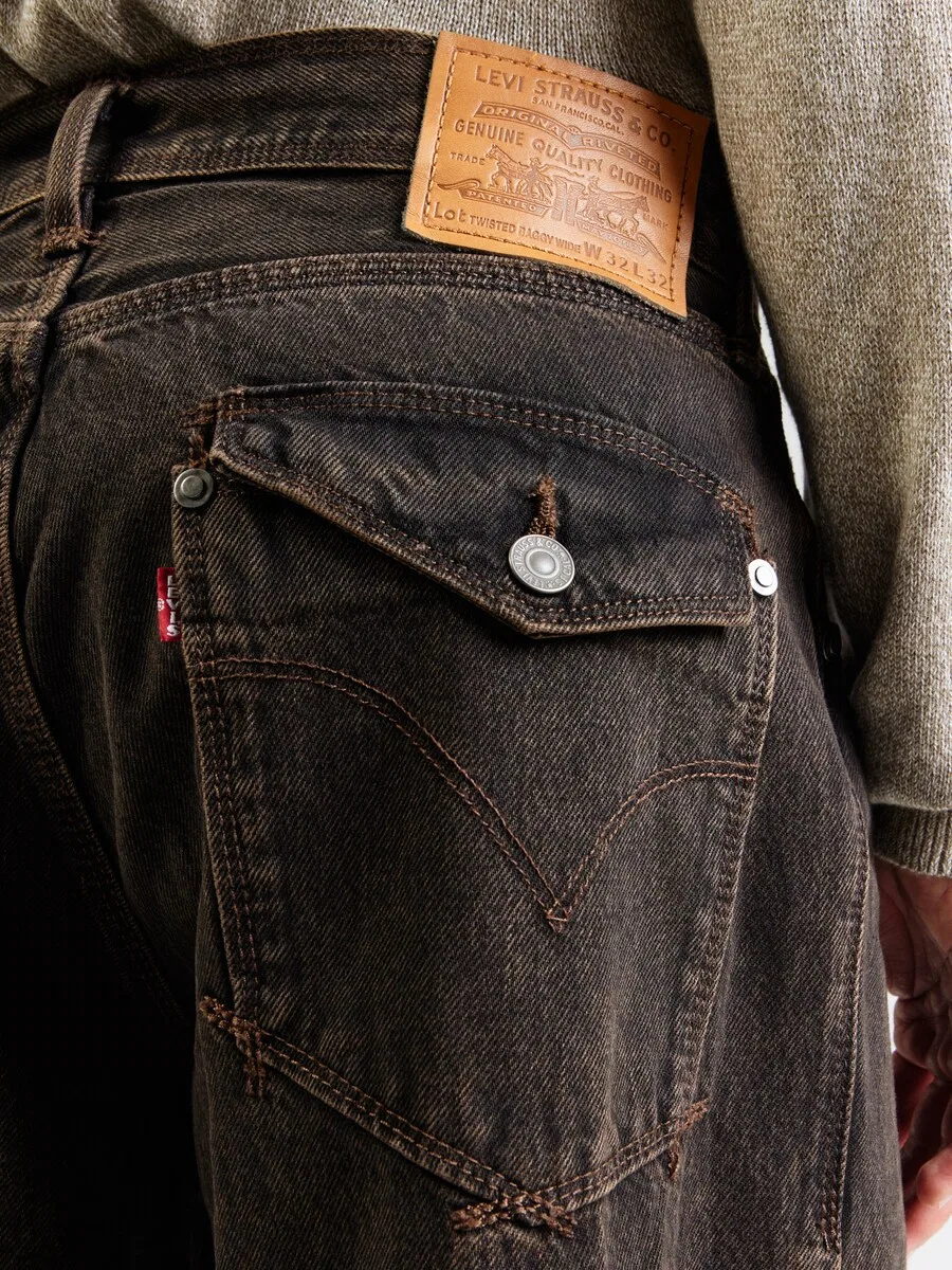 Джинсы LEVI'S Wide leg Jeans 'TWISTED BAGGY WIDE' черного цвета — фото 3