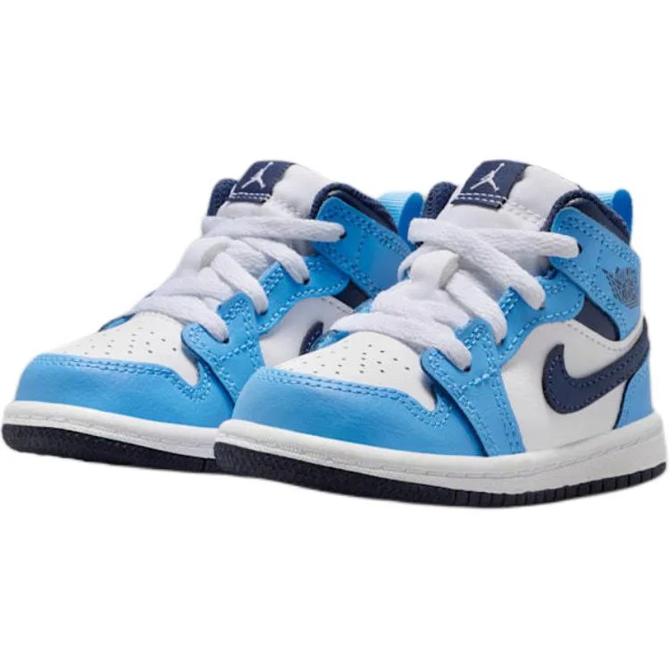 Детские кроссовки для малышей с высоким верхом University Blue/White Jordan — фото 4