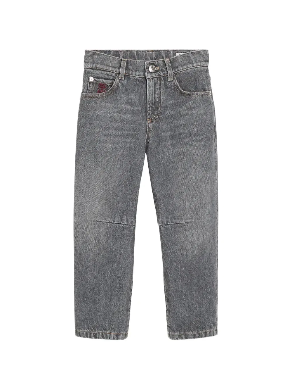 Джинсы с карманами Brunello Cucinelli Kids, серый