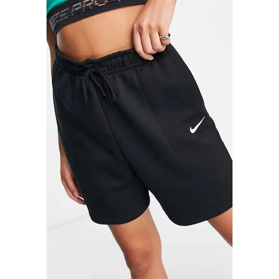 Шорты с высокой посадкой из флиса Nike Sportswear Essentials Collection, Черный — фото 4