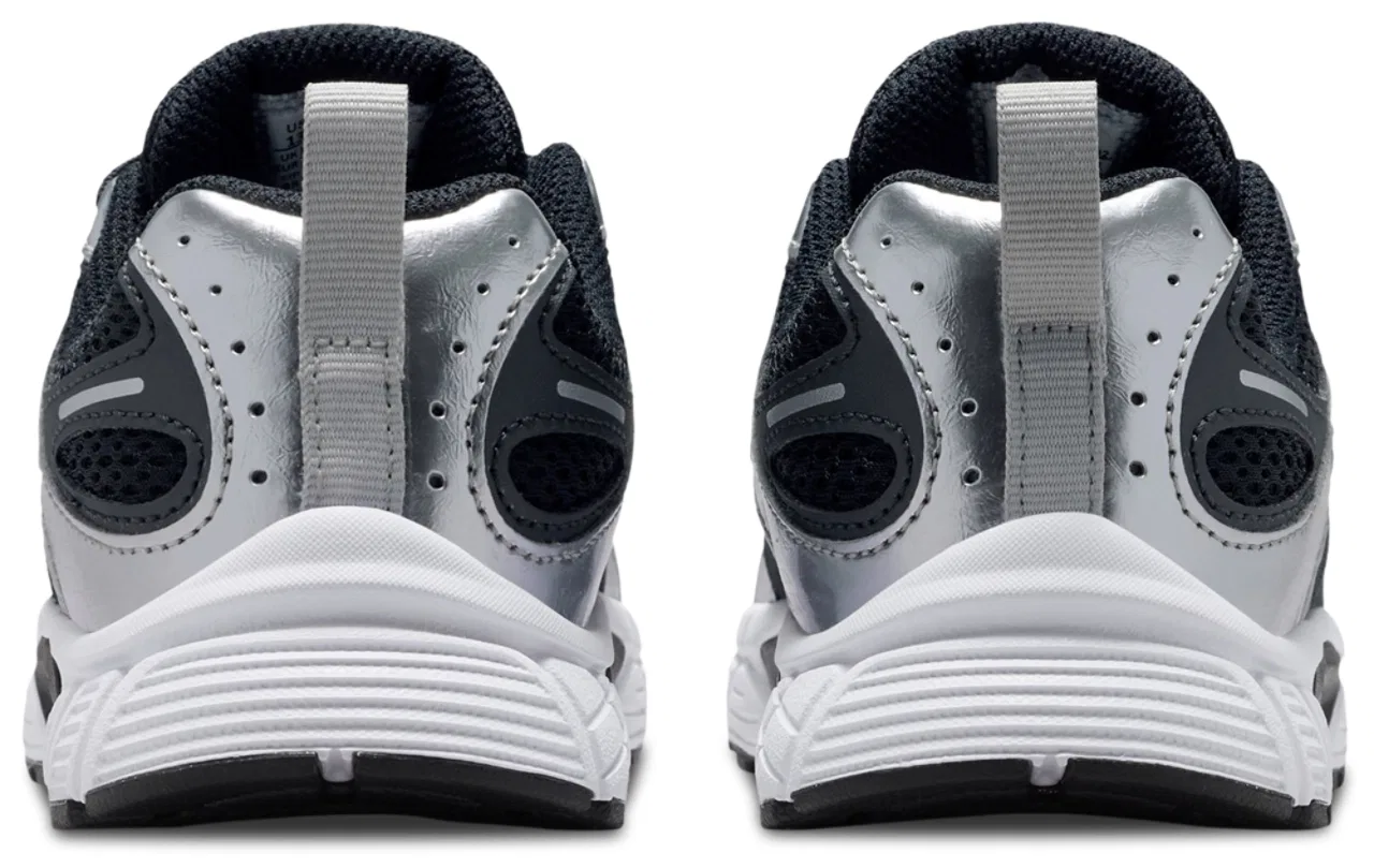 Детские кроссовки для мальчиков с эластичными шнурками V5 RNR Lace Nike, Black Metallic Silver White — фото 3