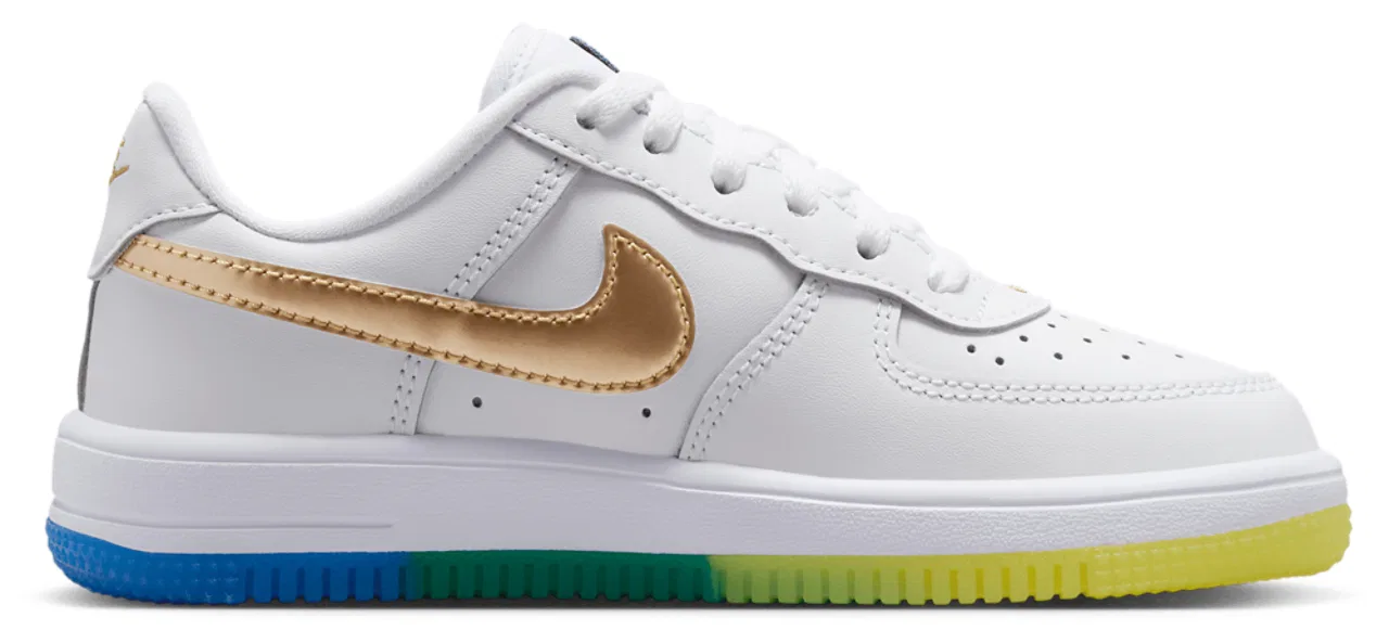 Кроссовки для мальчиков Air Force 1 Low Nike, цвет Soar/Metallic Gold/White