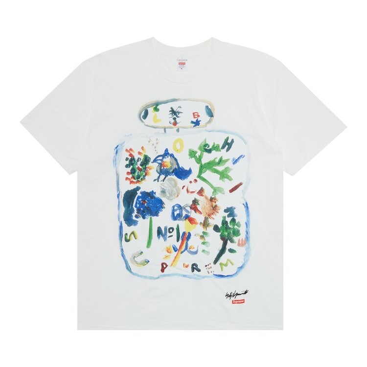 

Футболка Supreme x Yohji Yamamoto Paint Tee 'White', белый