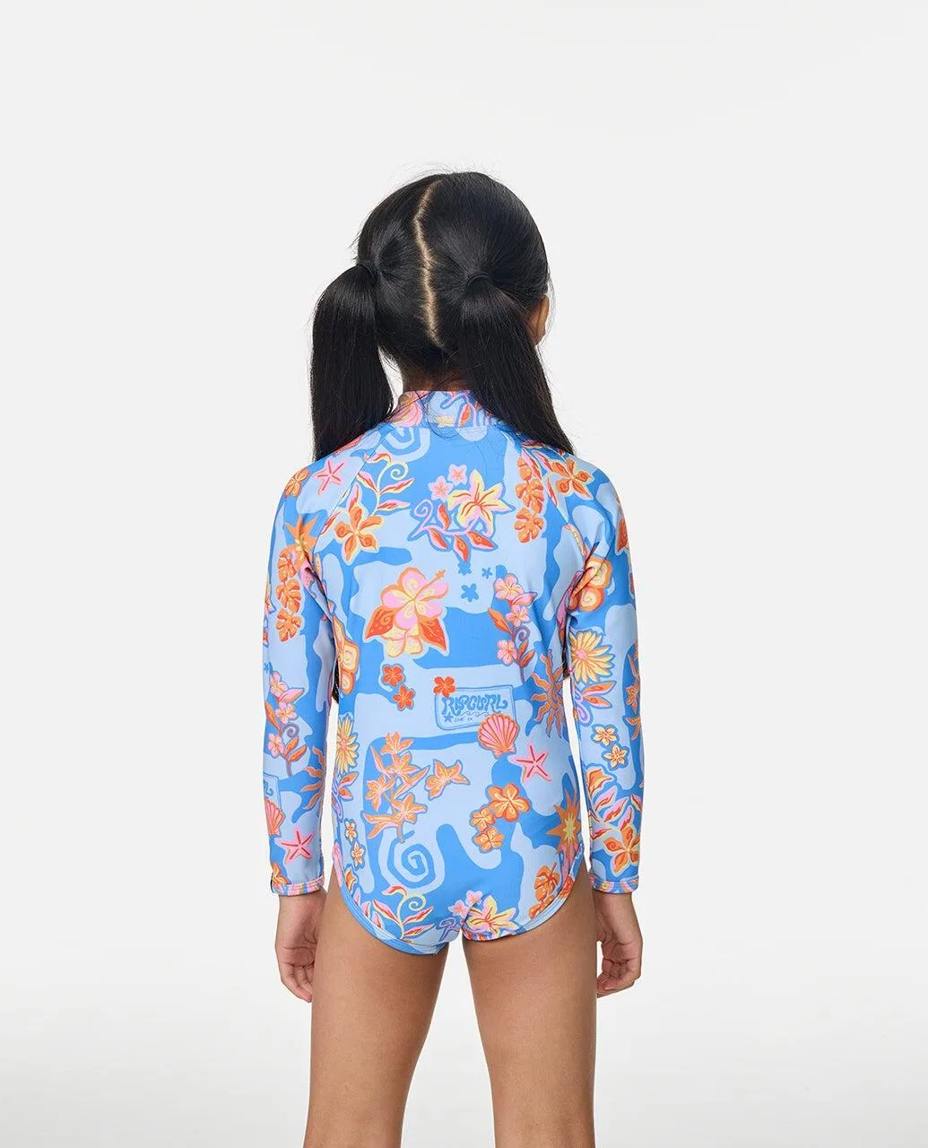 Детский купальник для девочек с длинным рукавом Surf Magic Rip Curl, Himmelblau — фото 2