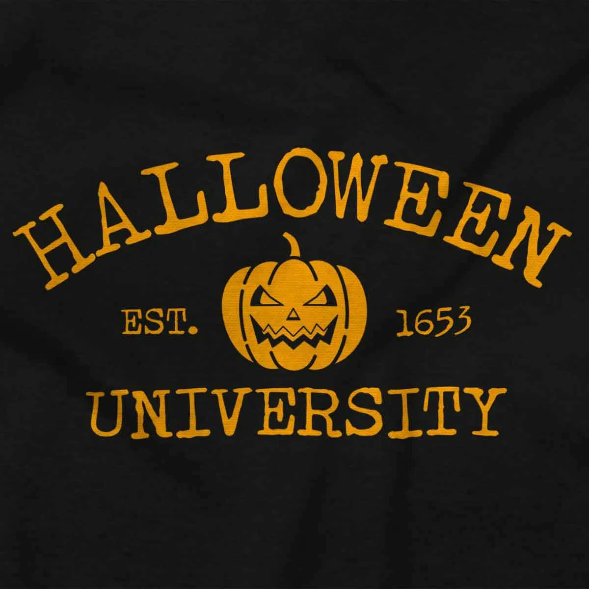 Детский боди-комбинезон с принтом Halloween University Jack O Lantern Brisco Brands, Black — фото 2